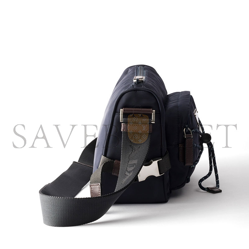 PRADA SPEEDROCK RE-NYLON AND LEATHER SHOULDER BAG 2VH192 (28*17.5*10cm)